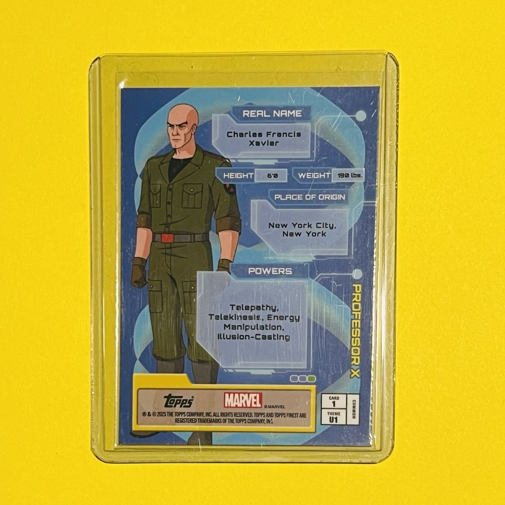 2025 Topps Finest X-Men‎ '97 Professor X Ultimates #1 Card Common - Picture 2 of 2